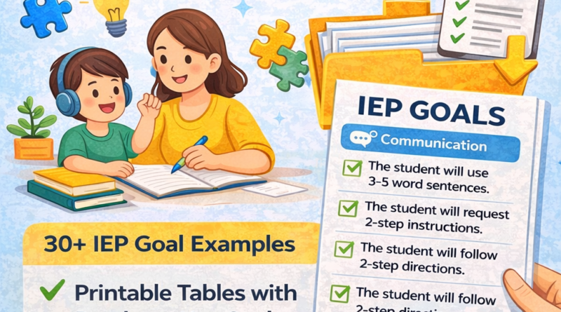 Special Education Goals Examples PDF (2026 Complete Guide + Free Templates) Special Education Goals Examples PDF (2026 Complete Guide + Free Templates)