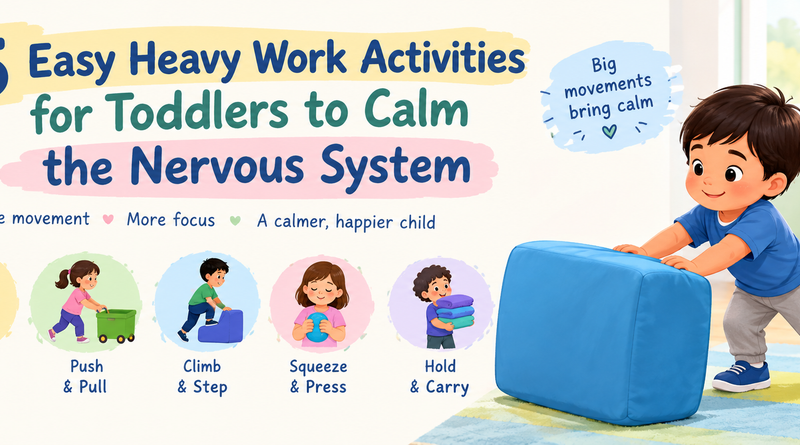 15 Easy Heavy Work Activities for Toddlers to Calm the Nervous System